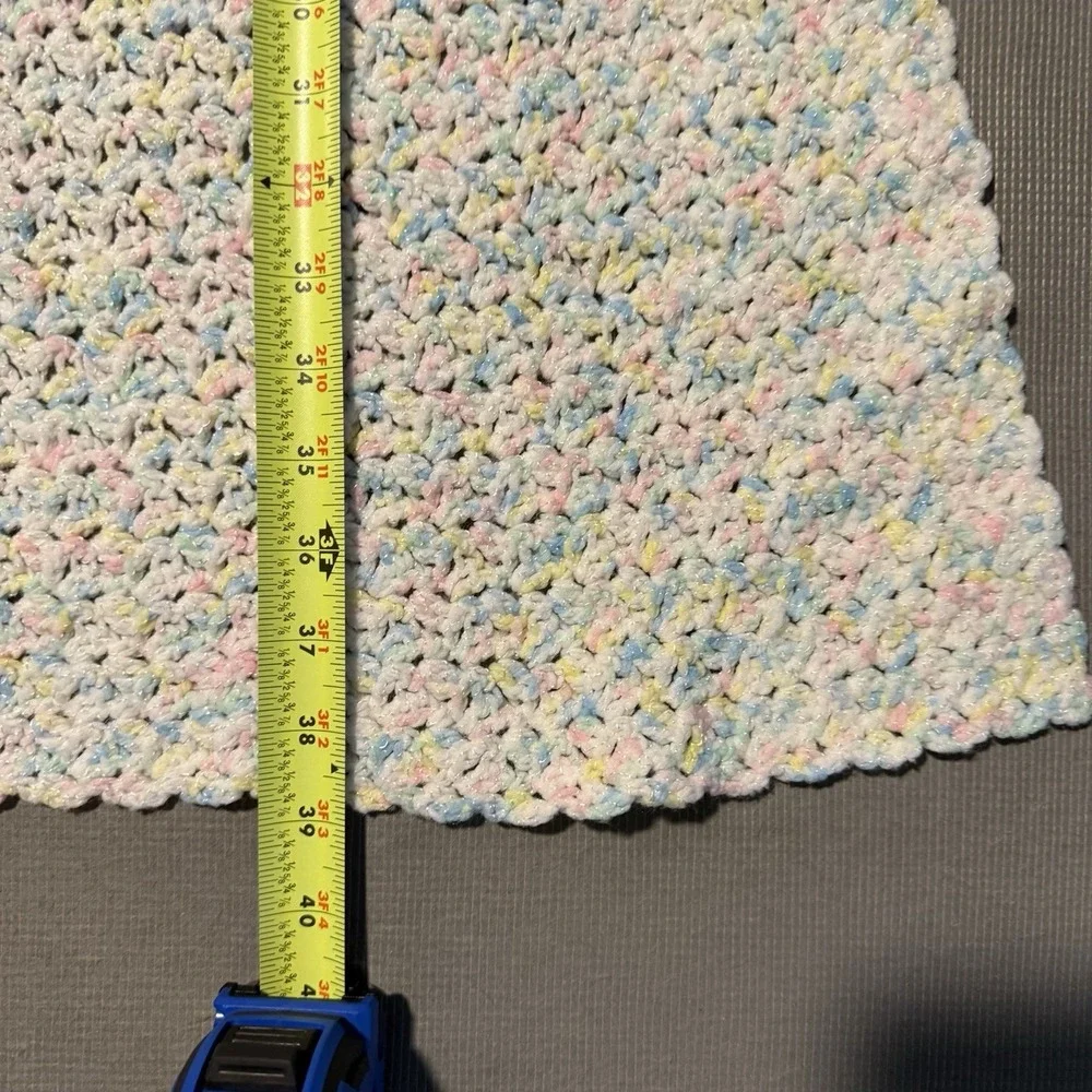 Homemade crocheted afghan baby Crib blanket‎ 36